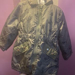 Kid Mickey Mouse coat olive green